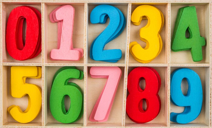 Numbers in different colors